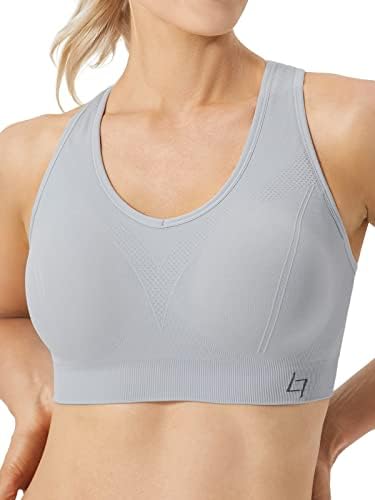 FITTIN Racerback Sports Bra for Women - Padded Seamless Activewear Bras for Yoga Gym Workout Fitness