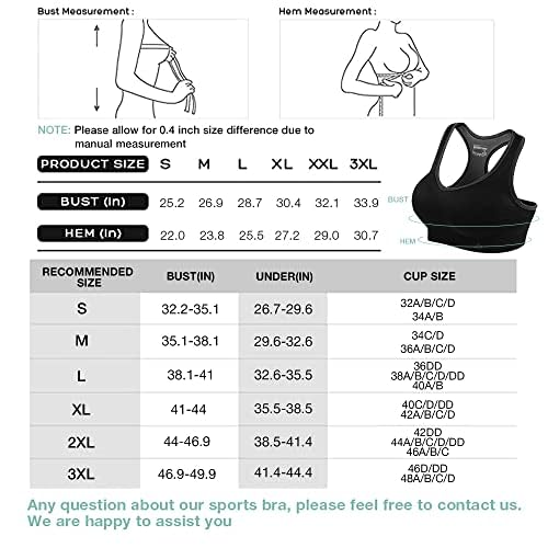 FITTIN Racerback Sports Bra for Women - Padded Seamless Activewear Bras for Yoga Gym Workout Fitness