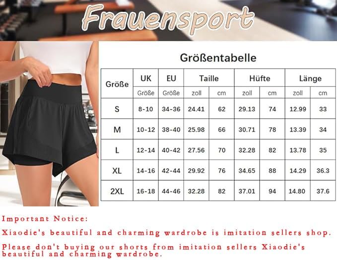 Women’s 2 in 1 Shorts Summer Running Shorts Gym Workout Athletic Gym Yoga Shorts Liner Jogging Pants Sports Quick Dry Training Joggers Shorts