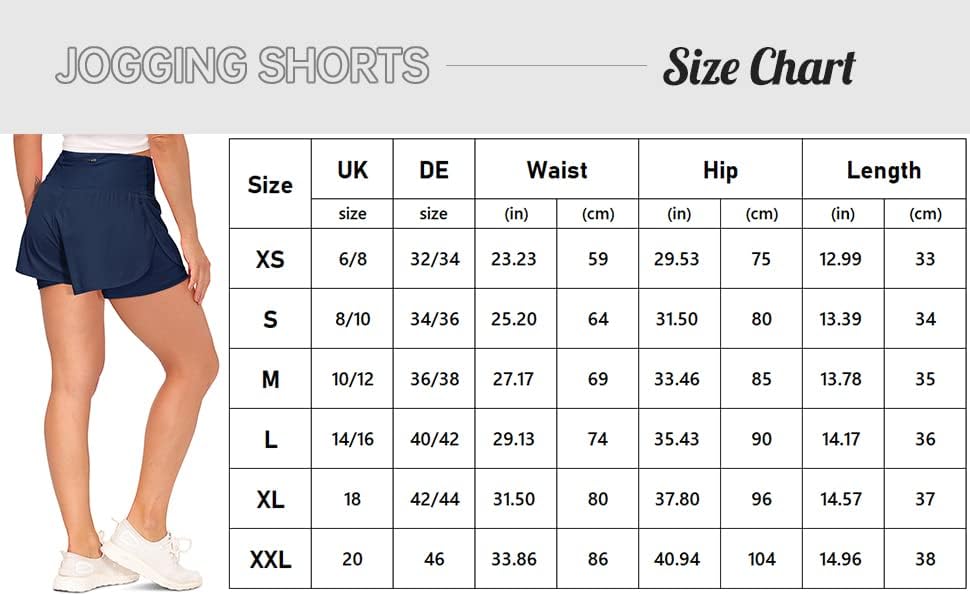 Women’s 2 in 1 Shorts Summer Running Shorts Gym Workout Athletic Gym Yoga Shorts Liner Jogging Pants Sports Quick Dry Training Joggers Shorts