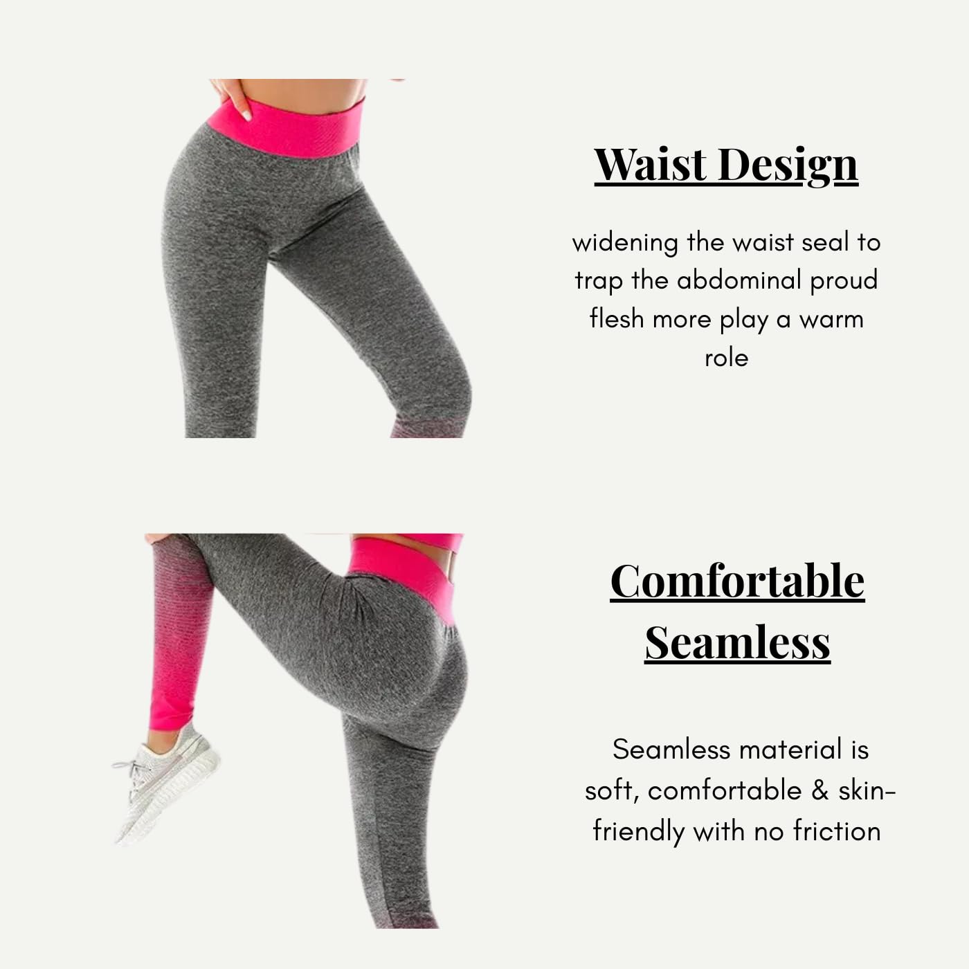 ZiaWorld Women Workout Outfits 2 Piece Set, Gym Set Seamless Ribbed Casual Comfortable Vest Short Top High Waist Leggings Sets, Sports Activewear Tracksuit Yoga Fitness Ladies Gym Wear