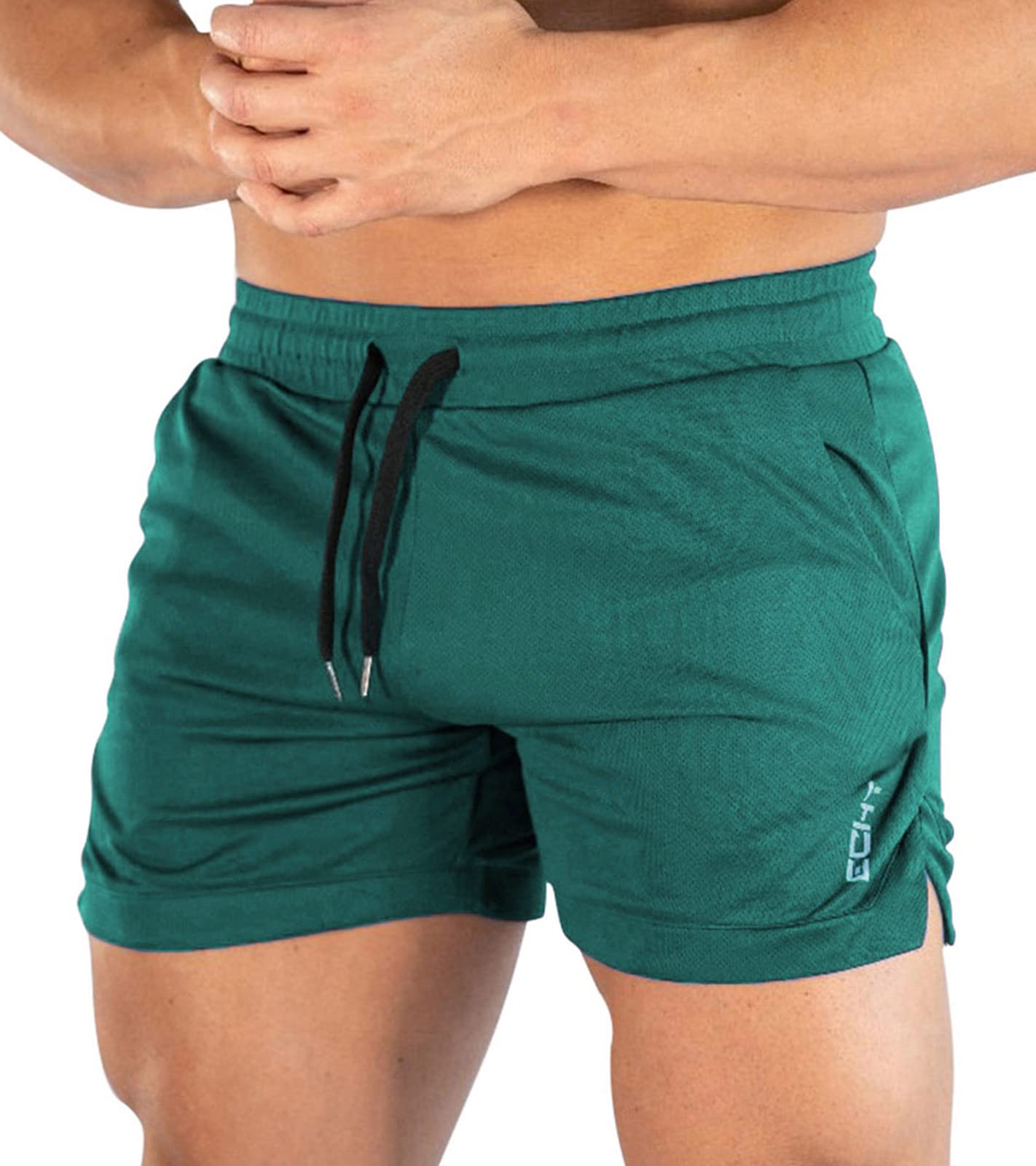 Superora Mens Running Gym Sport Shorts Breathable Outdoor Workout Training Shorts with Pockets