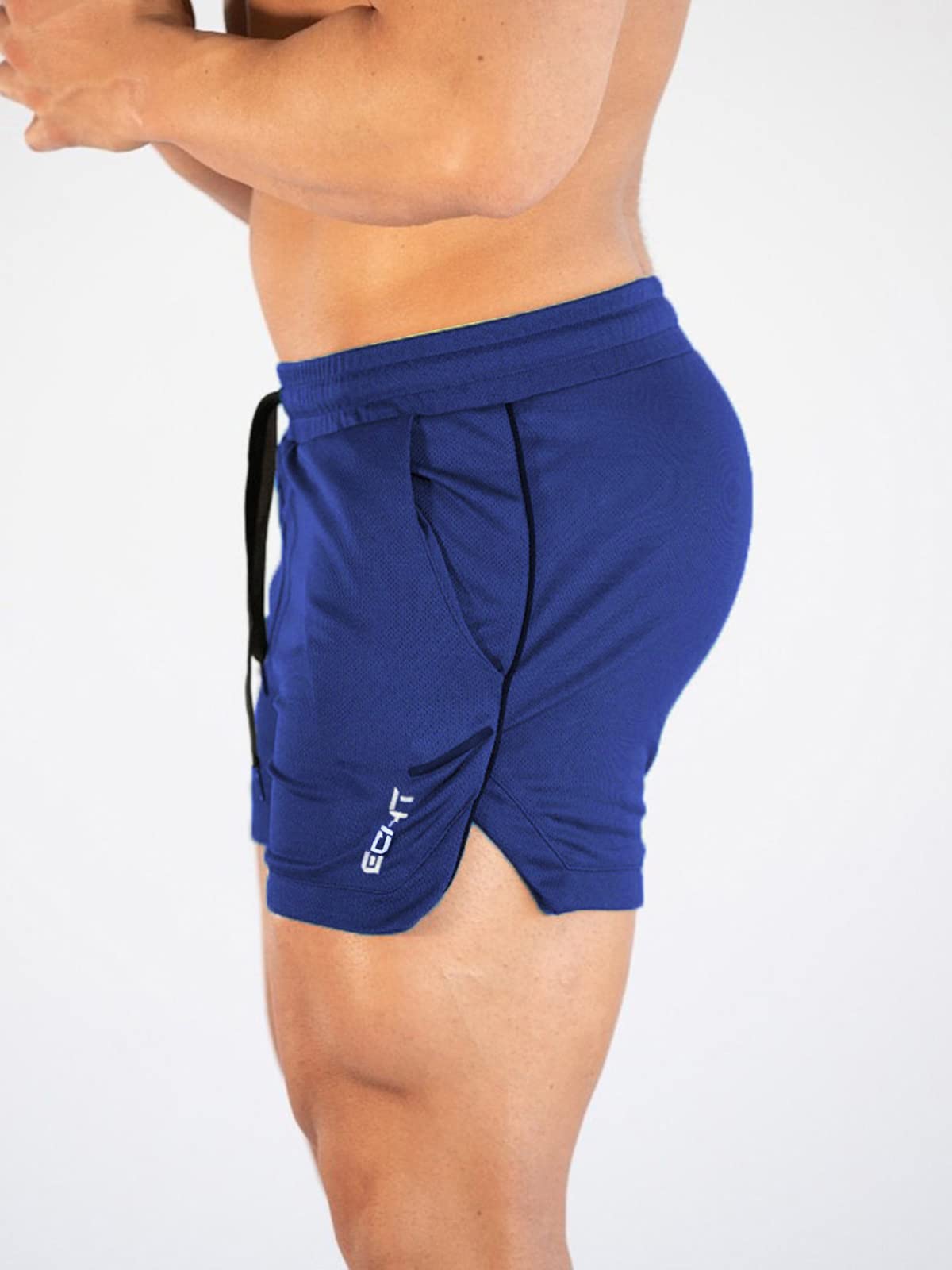 Superora Mens Running Gym Sport Shorts Breathable Outdoor Workout Training Shorts with Pockets