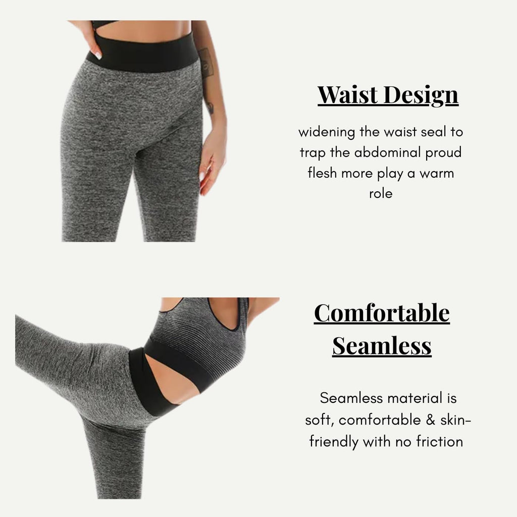 ZiaWorld Women Workout Outfits 2 Piece Set, Gym Set Seamless Ribbed Casual Comfortable Vest Short Top High Waist Leggings Sets, Sports Activewear Tracksuit Yoga Fitness Ladies Gym Wear