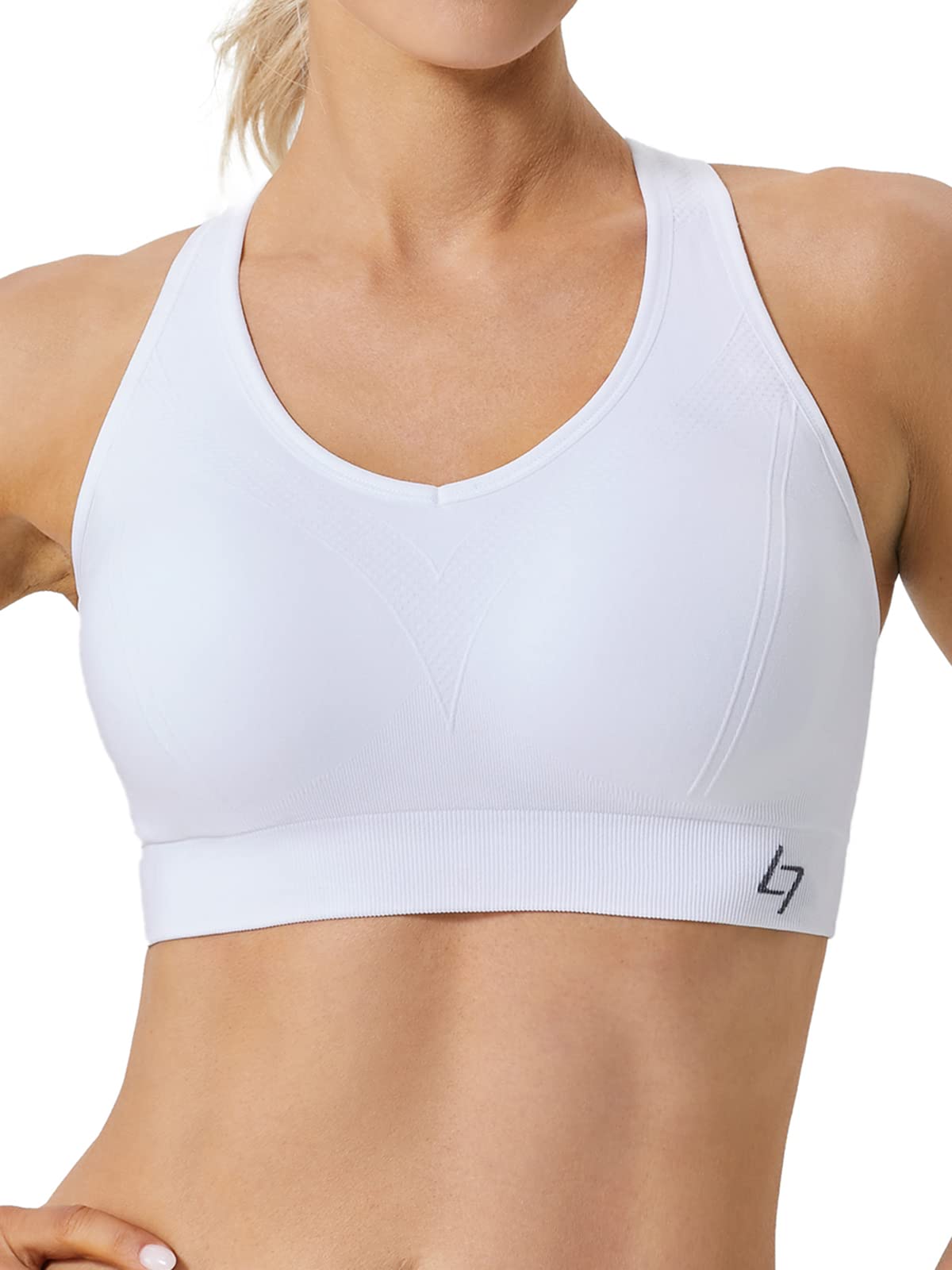 FITTIN Racerback Sports Bra for Women - Padded Seamless Activewear Bras for Yoga Gym Workout Fitness
