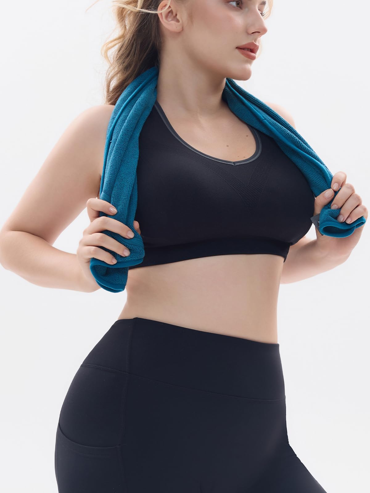FITTIN Racerback Sports Bra for Women - Padded Seamless Activewear Bras for Yoga Gym Workout Fitness