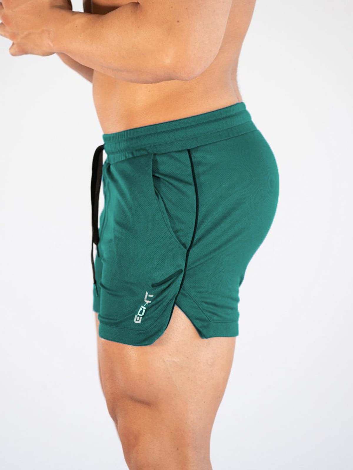 Superora Mens Running Gym Sport Shorts Breathable Outdoor Workout Training Shorts with Pockets