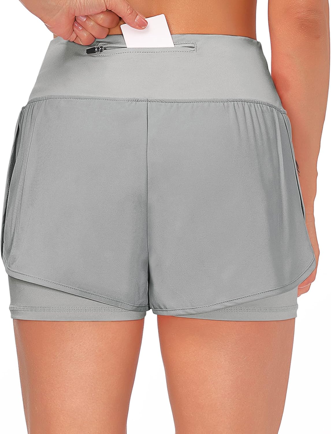 Women’s 2 in 1 Shorts Summer Running Shorts Gym Workout Athletic Gym Yoga Shorts Liner Jogging Pants Sports Quick Dry Training Joggers Shorts