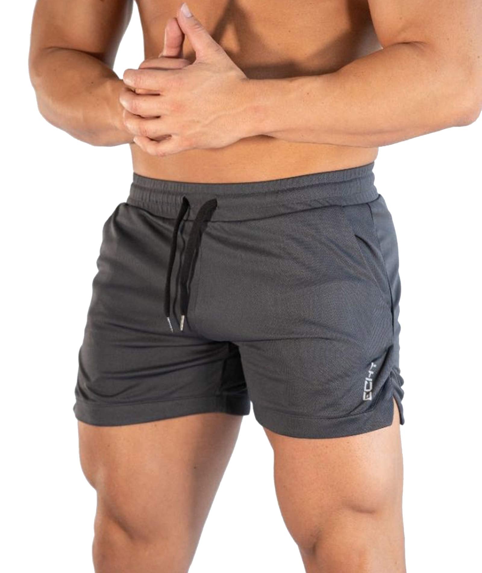 Superora Mens Running Gym Sport Shorts Breathable Outdoor Workout Training Shorts with Pockets