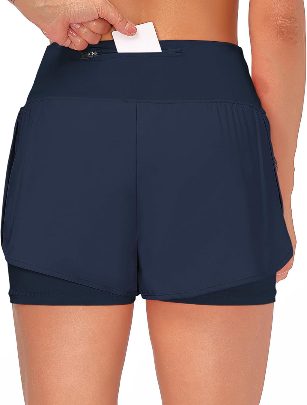 Women’s 2 in 1 Shorts Summer Running Shorts Gym Workout Athletic Gym Yoga Shorts Liner Jogging Pants Sports Quick Dry Training Joggers Shorts
