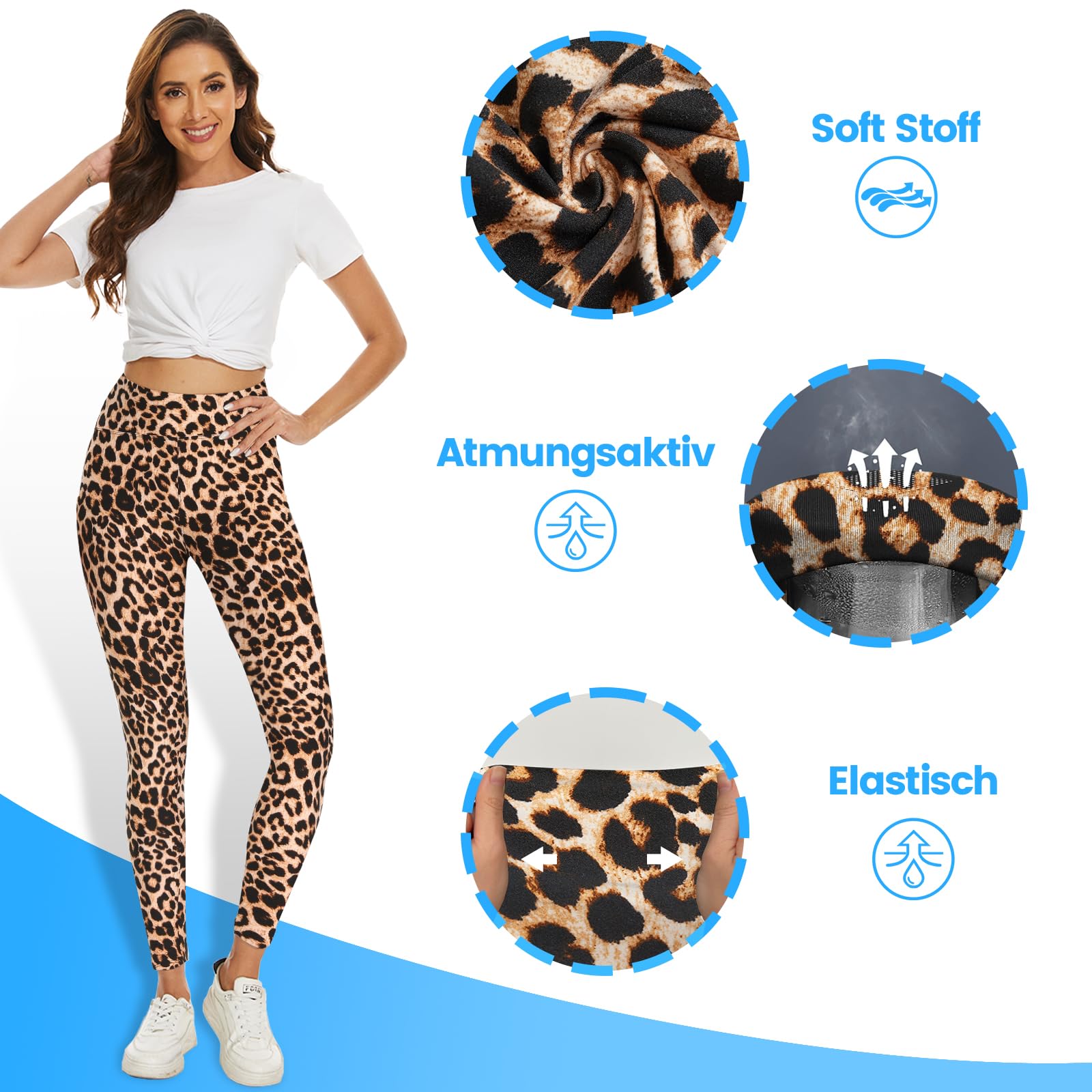 DDOBB 2 Pack Leggings for Women High Waisted Black Gym Leggings with Pockets Tummy Control Stretchy Pants Trousers for Fitness Yoga Running Regular Plus Size