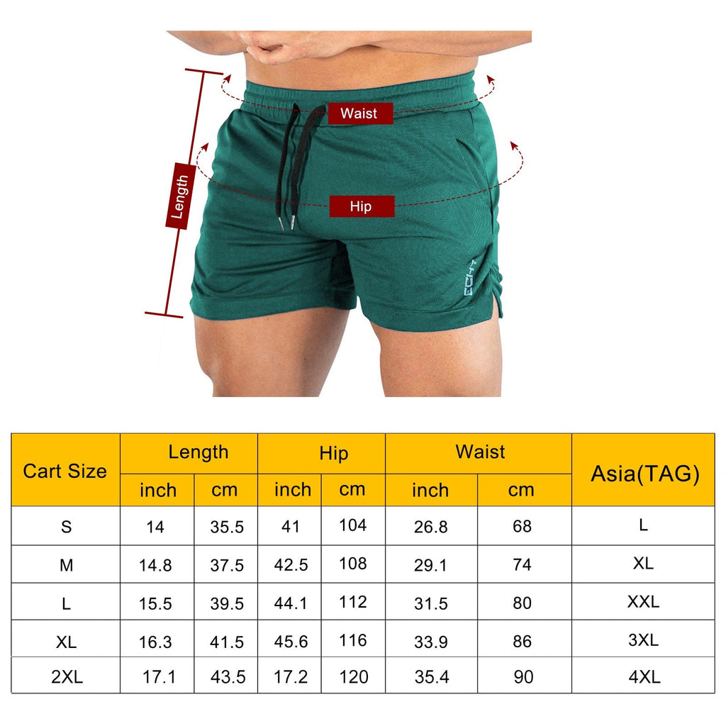 Superora Mens Running Gym Sport Shorts Breathable Outdoor Workout Training Shorts with Pockets