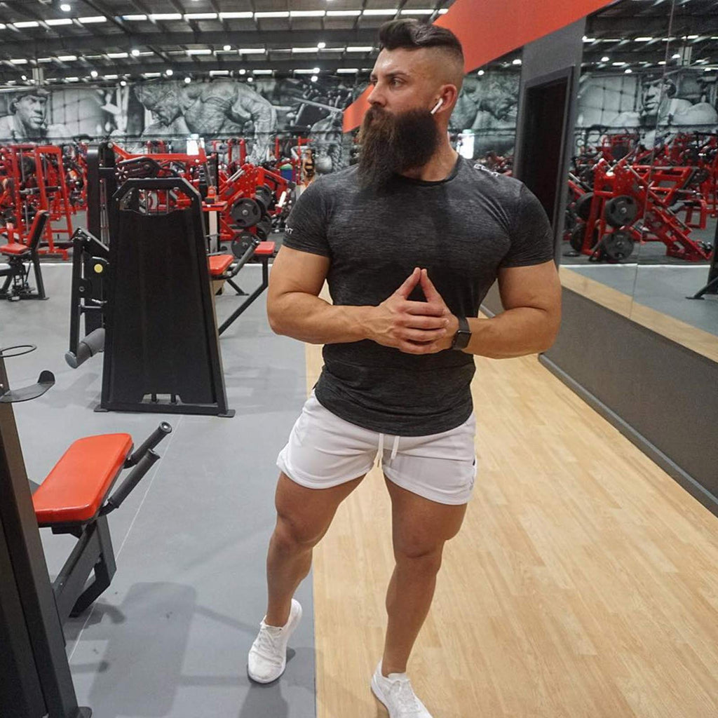 Superora Mens Running Gym Sport Shorts Breathable Outdoor Workout Training Shorts with Pockets