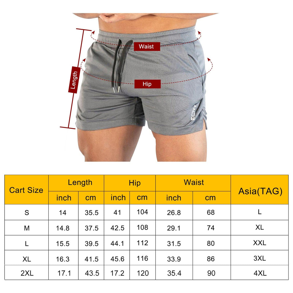 Superora Mens Running Gym Sport Shorts Breathable Outdoor Workout Training Shorts with Pockets
