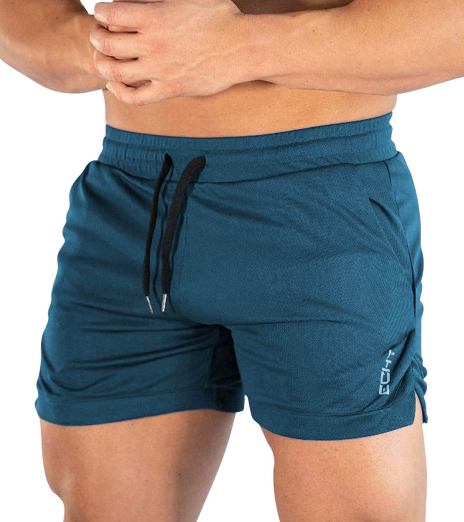 Superora Mens Running Gym Sport Shorts Breathable Outdoor Workout Training Shorts with Pockets