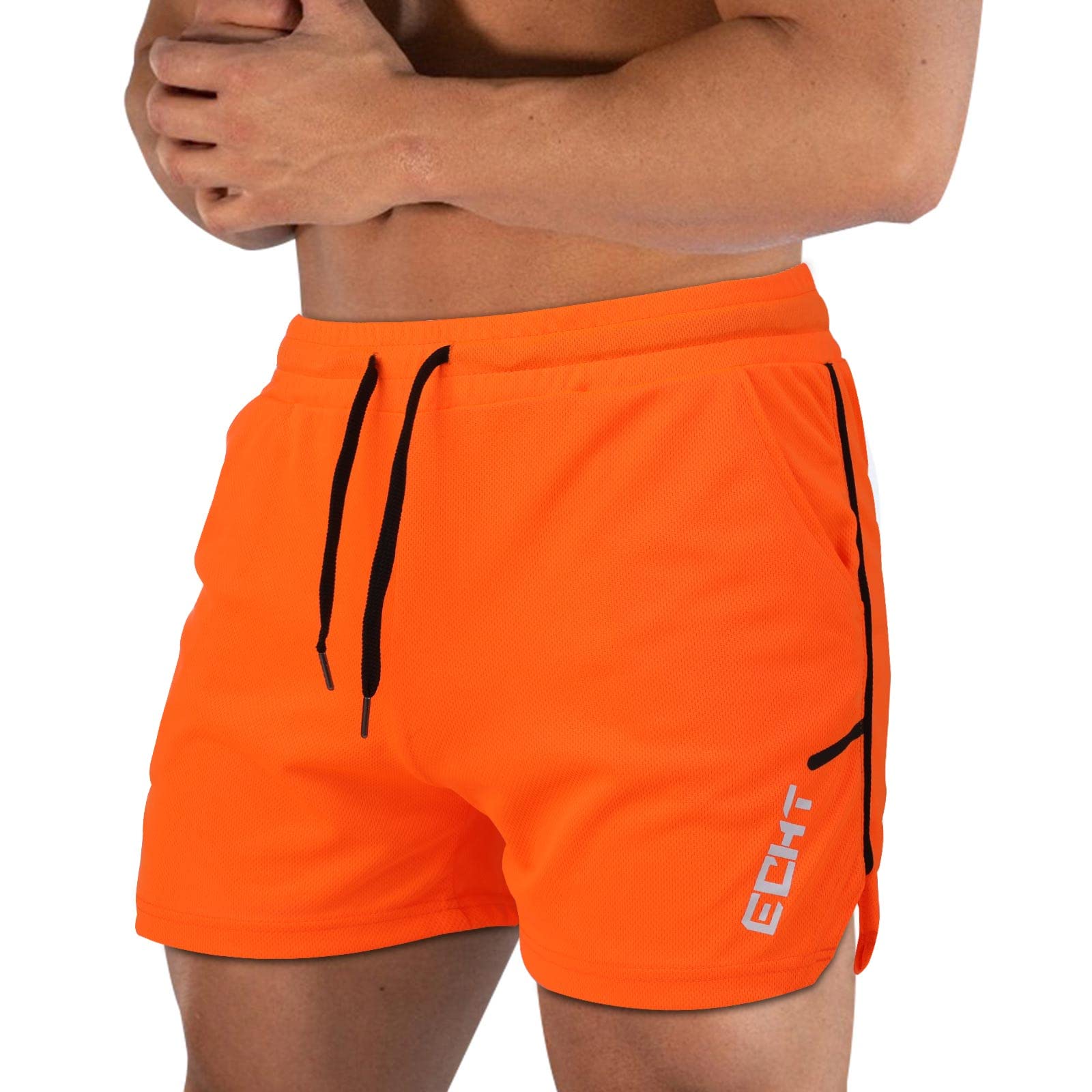 Superora Mens Running Gym Sport Shorts Breathable Outdoor Workout Training Shorts with Pockets
