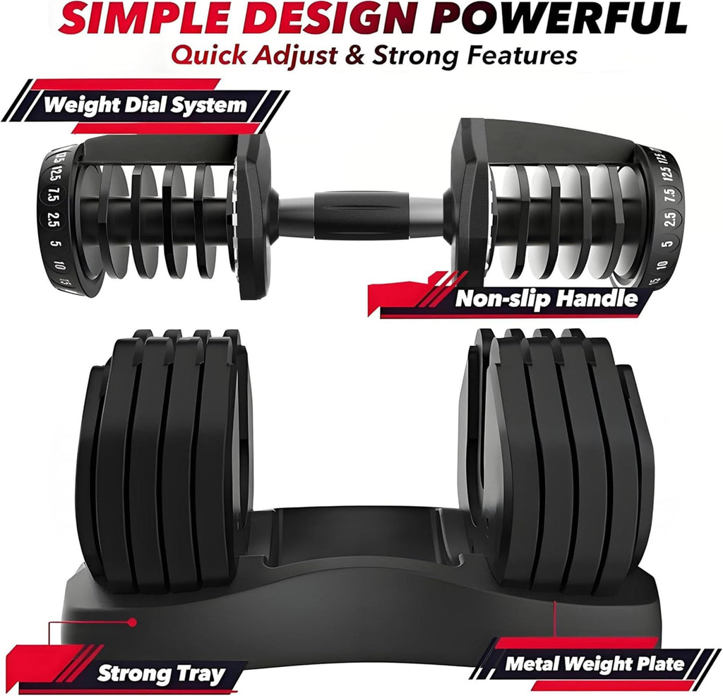 HAKENO 2x24 kg/40 kg Adjustable Dumbbells 15 in 1 Dumbbell Set Adjustable Space-saving Dumbbells, Strength Training and Home Training Variable Weights Space Saving (24-40 kg)