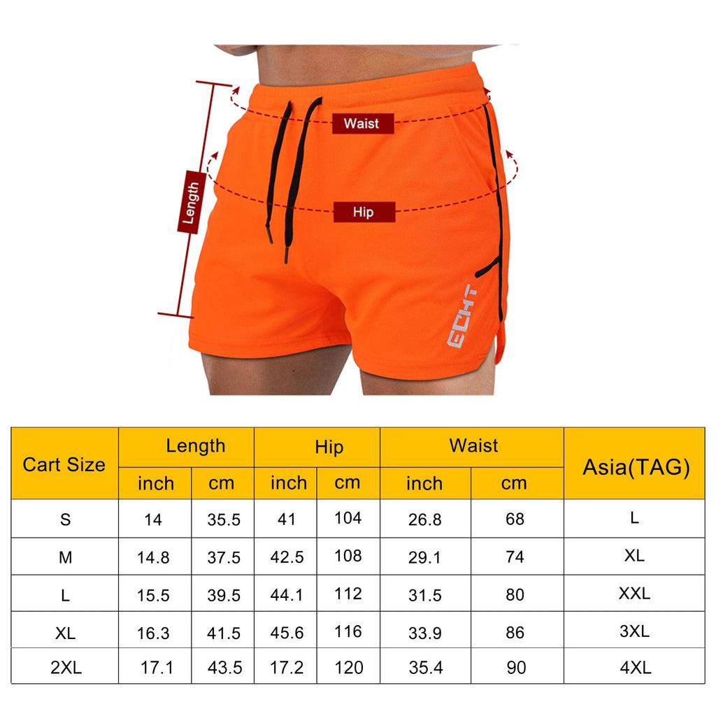 Superora Mens Running Gym Sport Shorts Breathable Outdoor Workout Training Shorts with Pockets