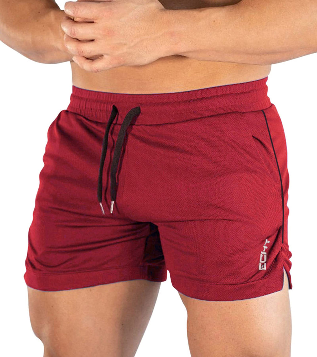 Superora Mens Running Gym Sport Shorts Breathable Outdoor Workout Training Shorts with Pockets