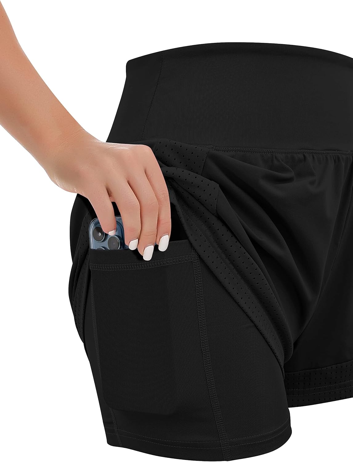 Women’s 2 in 1 Shorts Summer Running Shorts Gym Workout Athletic Gym Yoga Shorts Liner Jogging Pants Sports Quick Dry Training Joggers Shorts