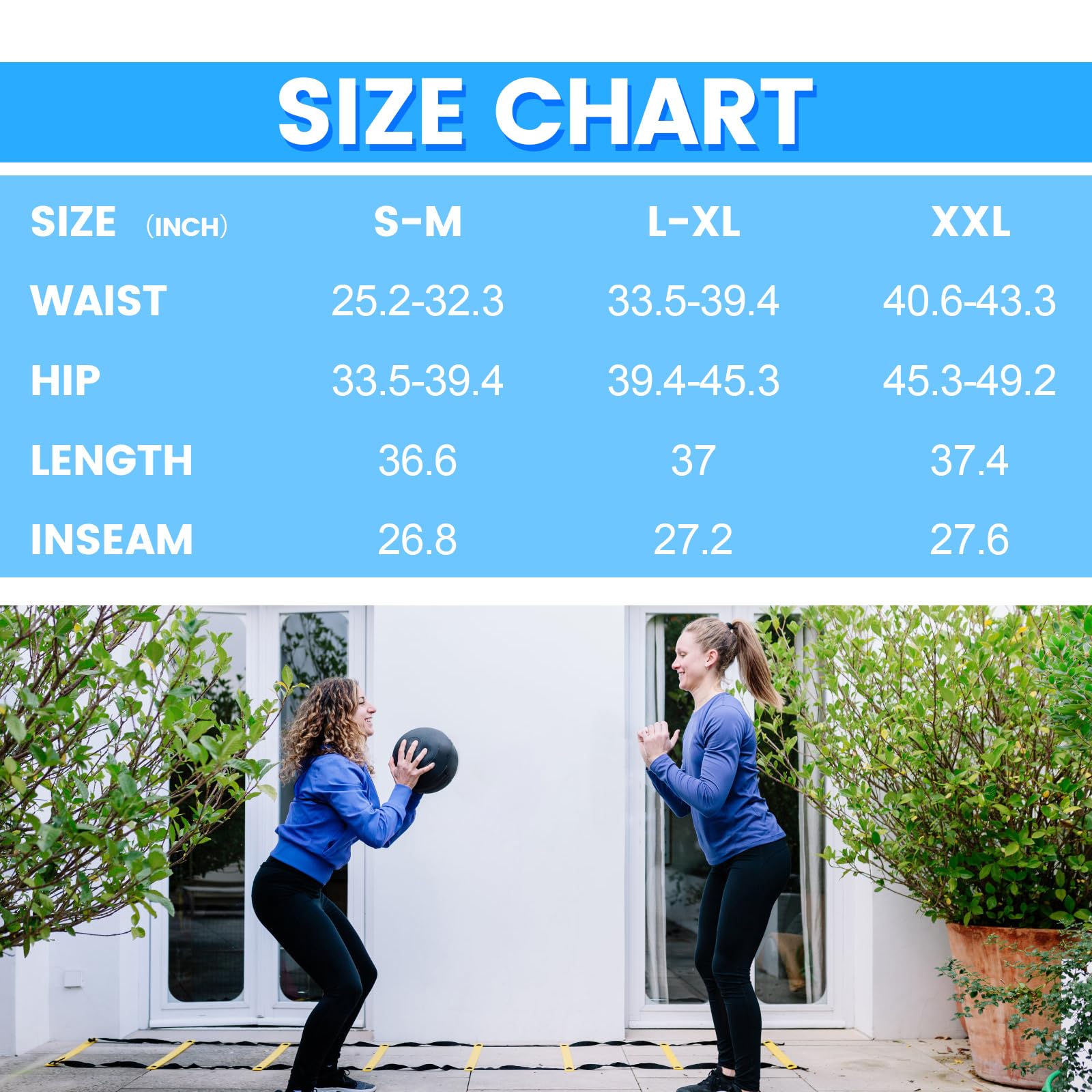DDOBB 2 Pack Leggings for Women High Waisted Black Gym Leggings with Pockets Tummy Control Stretchy Pants Trousers for Fitness Yoga Running Regular Plus Size