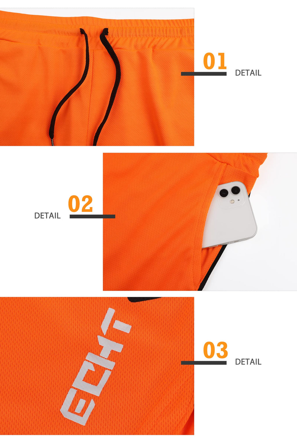 Superora Mens Running Gym Sport Shorts Breathable Outdoor Workout Training Shorts with Pockets